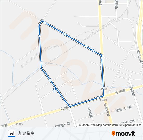 公交1041路的线路图