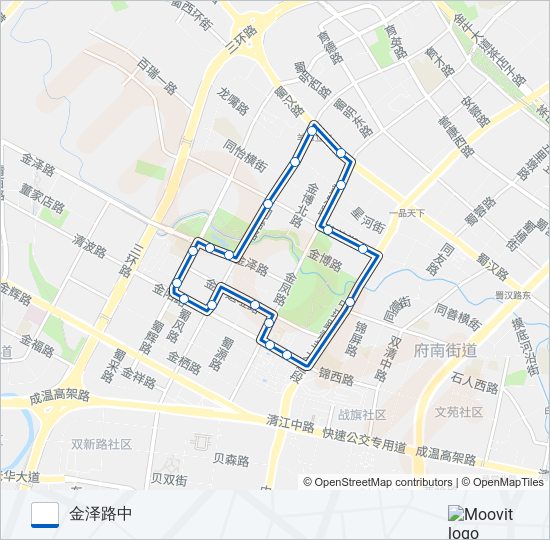 1043路 bus Line Map