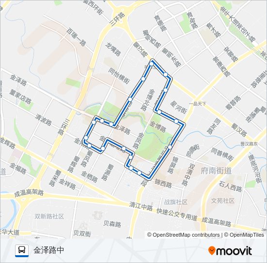 公交1043路的线路图