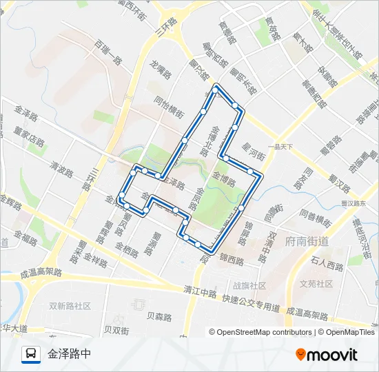 公交1043路的线路图
