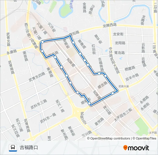 公交1045路的线路图