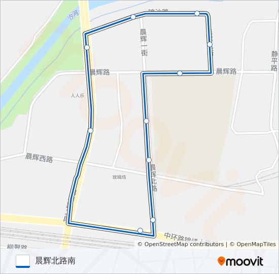 公交1052路的线路图