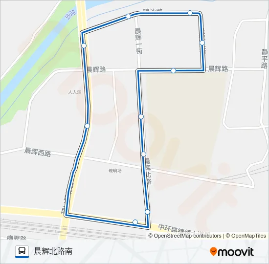 公交1052路的线路图