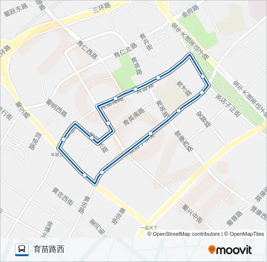 公交1068路的线路图