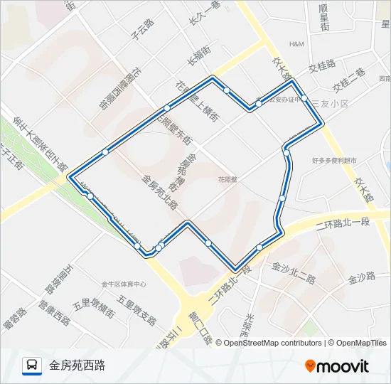 公交1080路的线路图