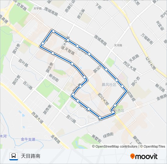 公交1082路的线路图