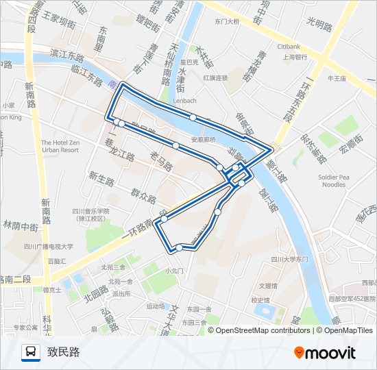 公交1093路的线路图