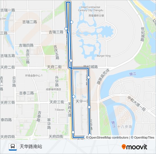 公交1096路的线路图