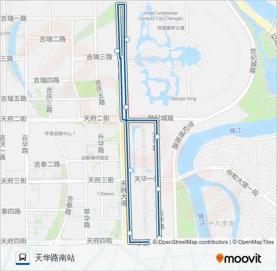 公交1096路的线路图