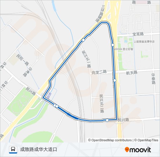 公交1105路的线路图