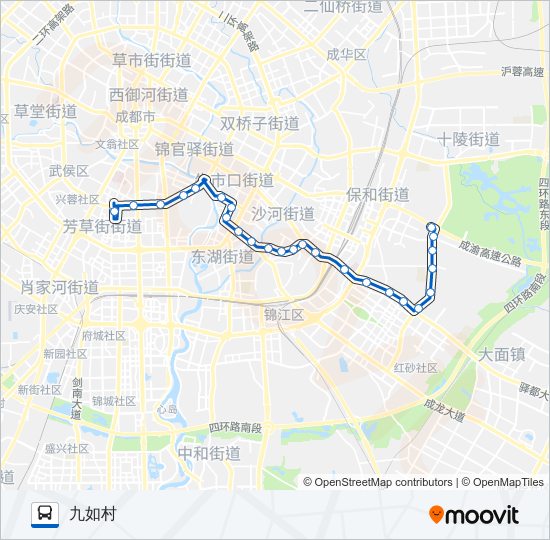 公交12区间路的线路图