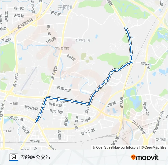 公交198A路的线路图