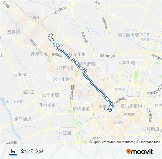 公交305A路的线路图