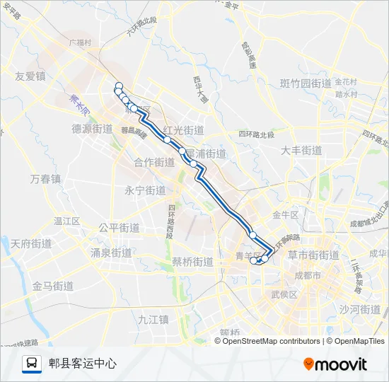 公交305A路的线路图