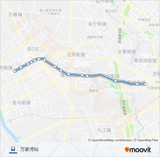 公交309A路的线路图