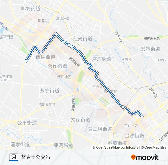 公交314A路的线路图
