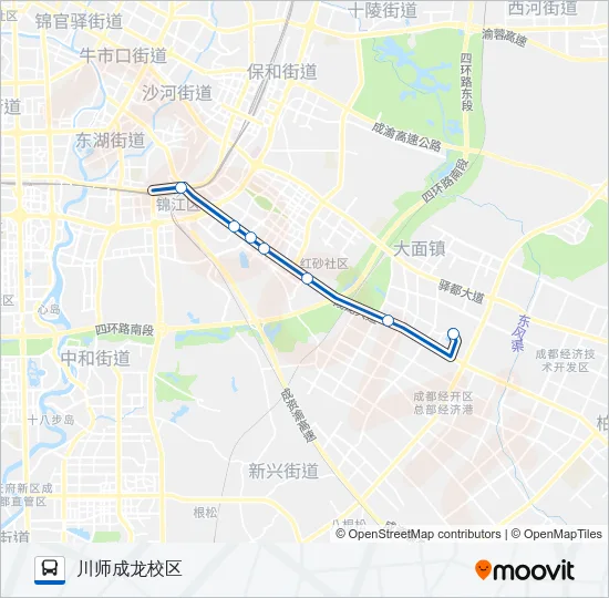 公交332A路的线路图