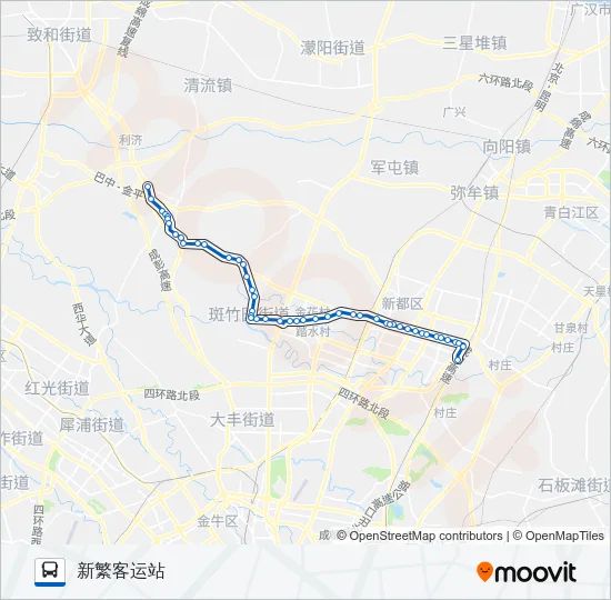公交661B路的线路图