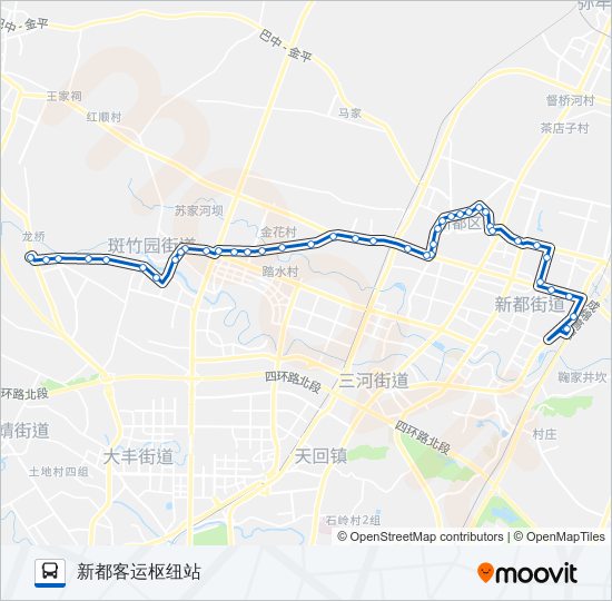 公交671B路的线路图