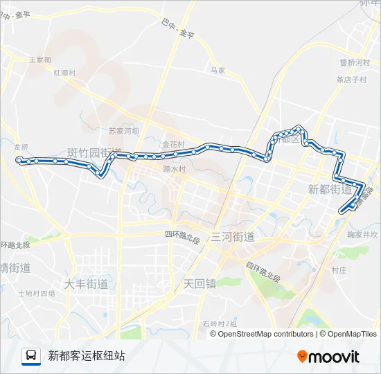 公交671B路的线路图