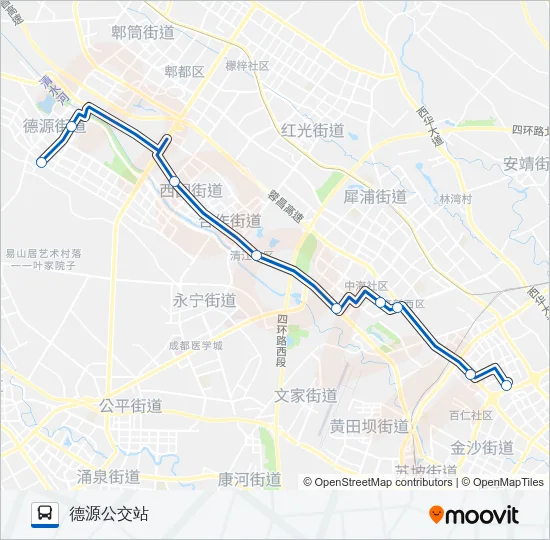 公交716A路的线路图