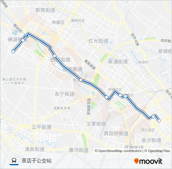 公交716A路的线路图