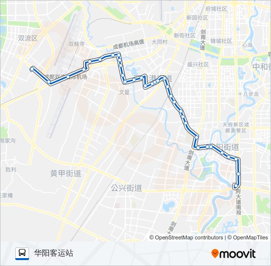 公交825A路的线路图