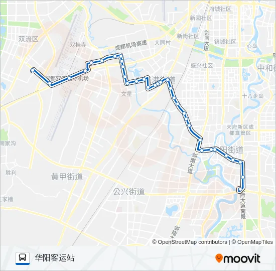 公交825A路的线路图