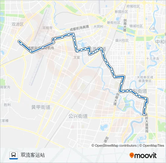 公交825A路的线路图