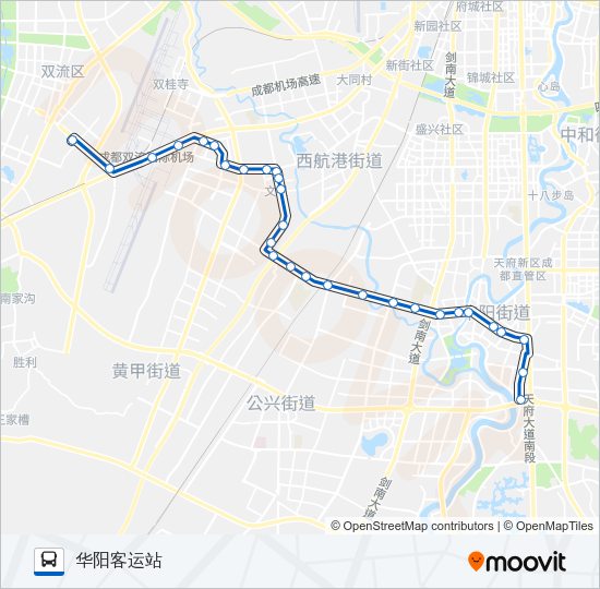 公交825B路的线路图