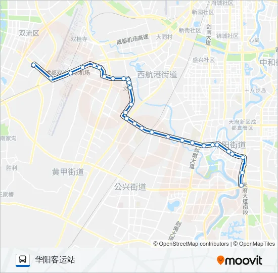 公交825B路的线路图