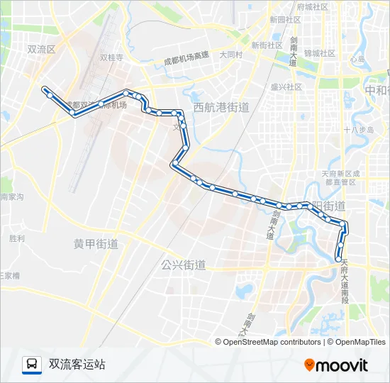 公交825B路的线路图