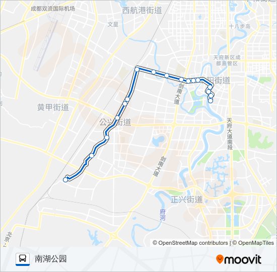 公交829A路的线路图