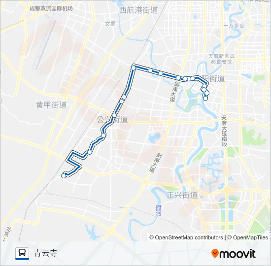 公交829A路的线路图
