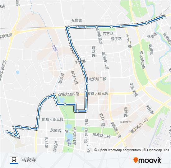 公交836A路的线路图