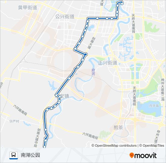 公交843A路的线路图