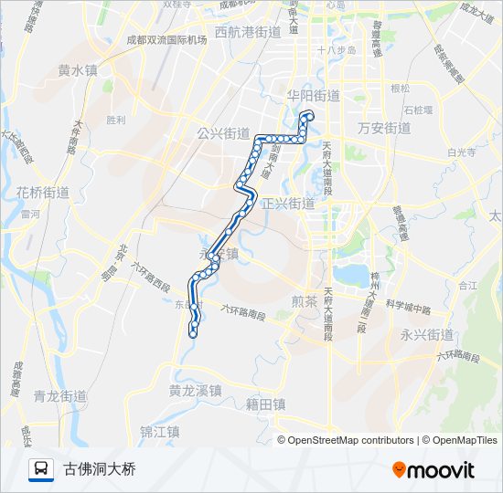 公交843A路的线路图