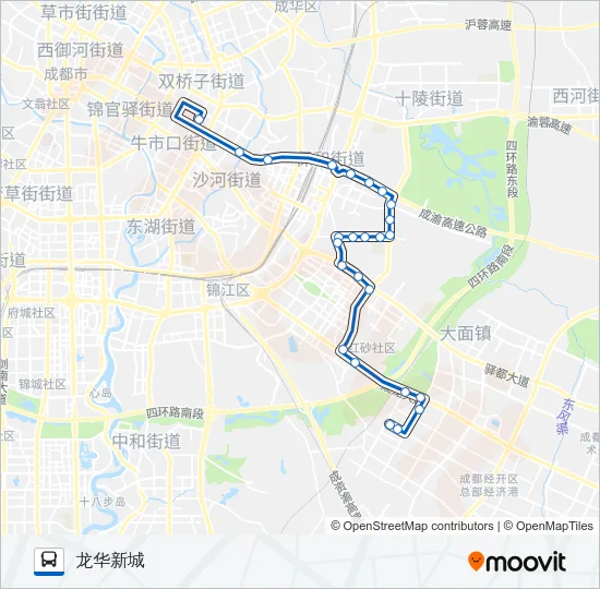 公交855A路的线路图