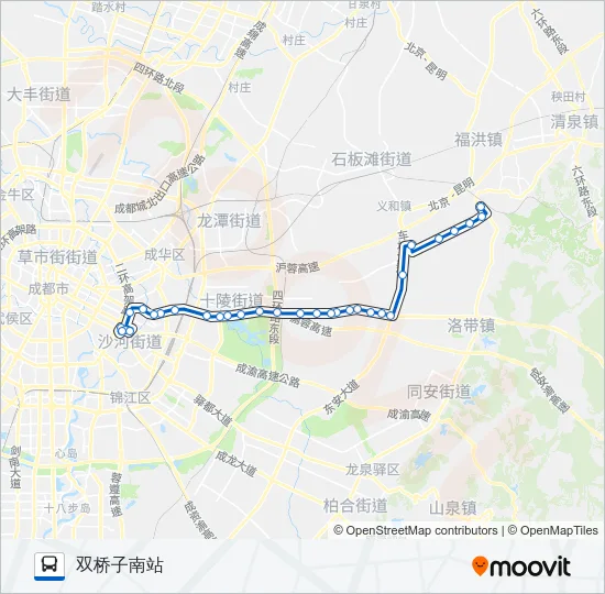 公交858A路的线路图