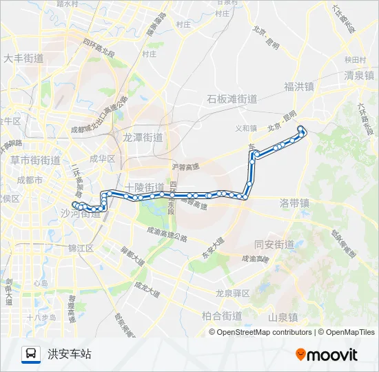 公交858A路的线路图