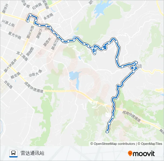 公交872A路的线路图