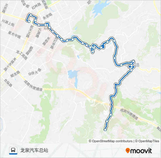 公交872A路的线路图