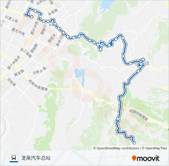公交872B路的线路图
