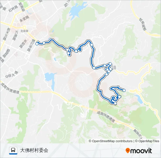 公交872D路的线路图