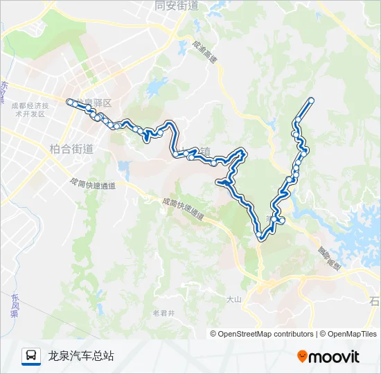 公交876A路的线路图