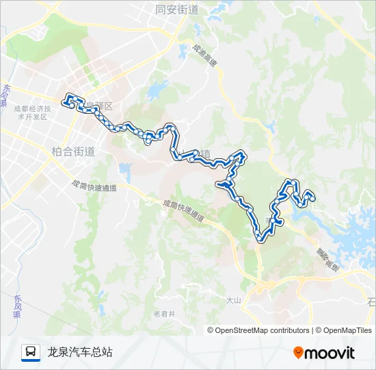 公交876B路的线路图