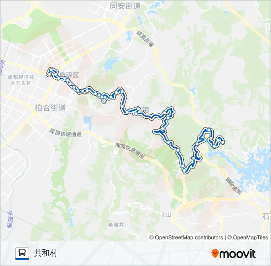 公交876B路的线路图