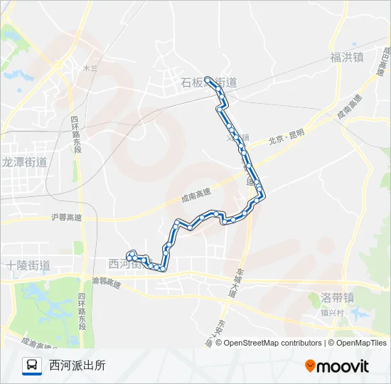 公交L001路的线路图