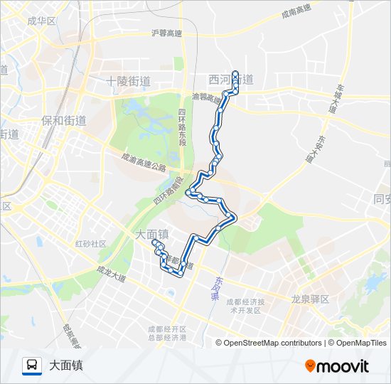 公交L002路的线路图