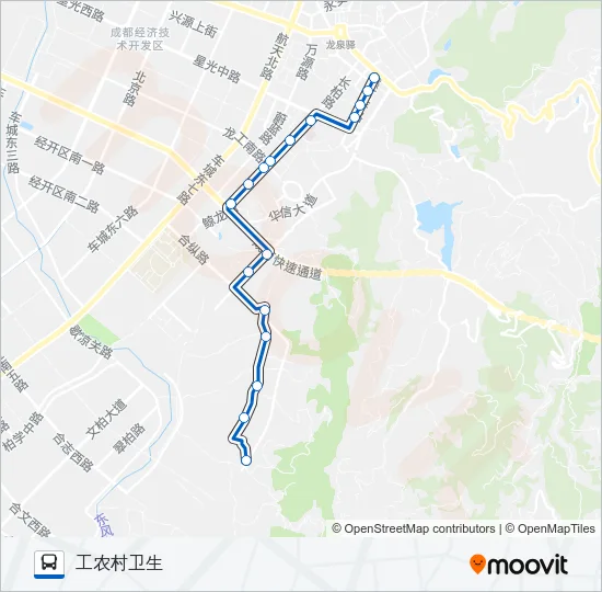 公交L004路的线路图